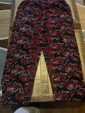 Black Football Print Lounge Pants